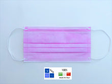 Carica l'immagine nel visualizzatore di Gallery, COLOR / Mascherina Monouso 3 veli -  Made in Italy - 5 conf. da 10 pz.